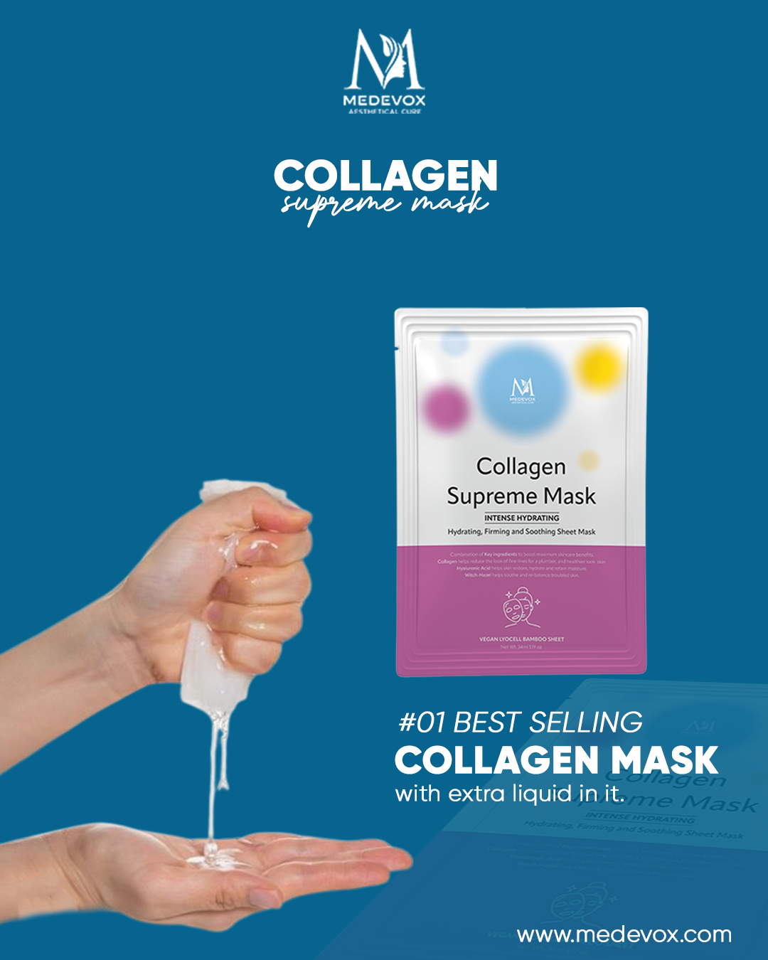 Medevox COLLAGEN SUPREME MASK Pack of 3