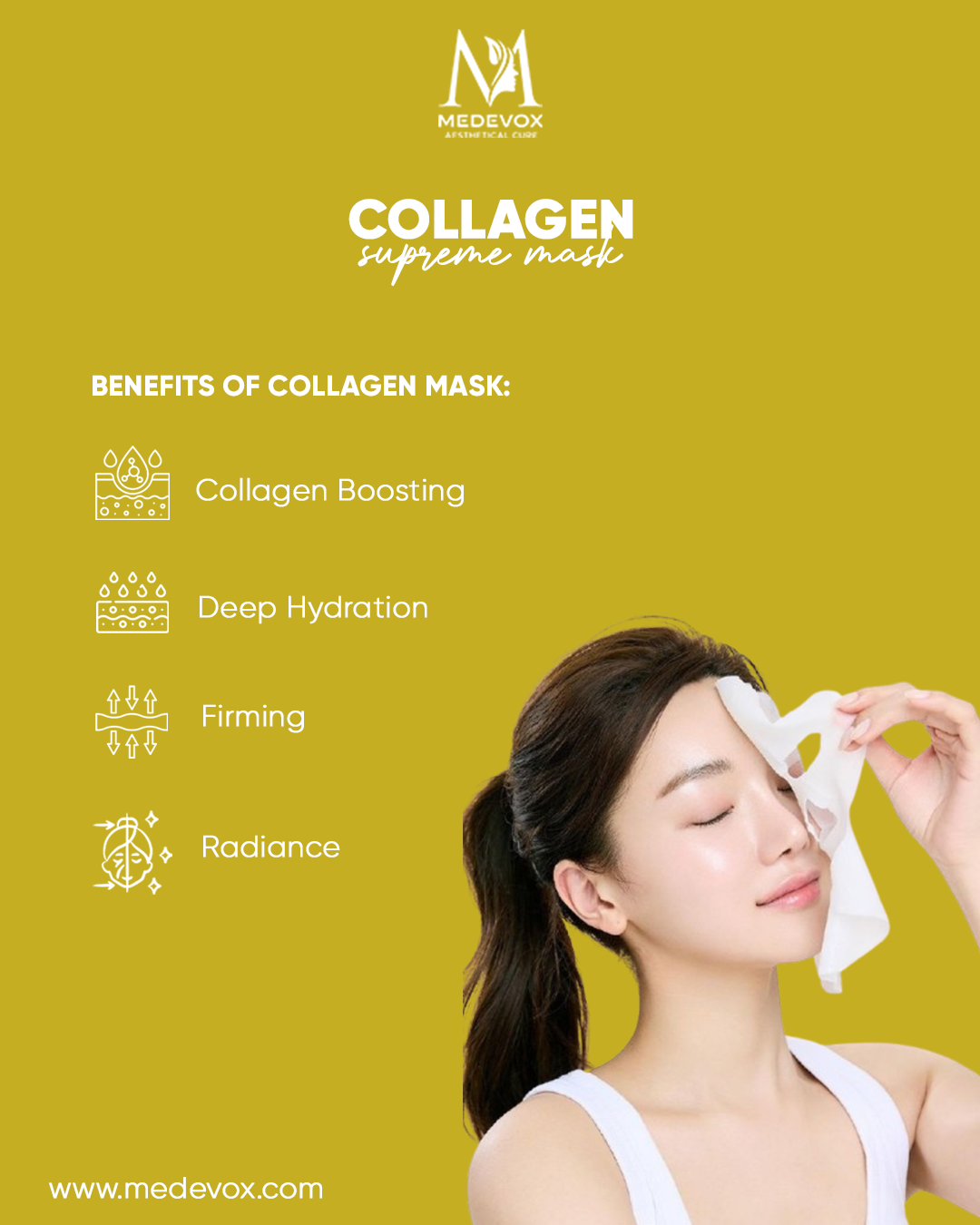 Medevox COLLAGEN SUPREME MASK Pack of 3
