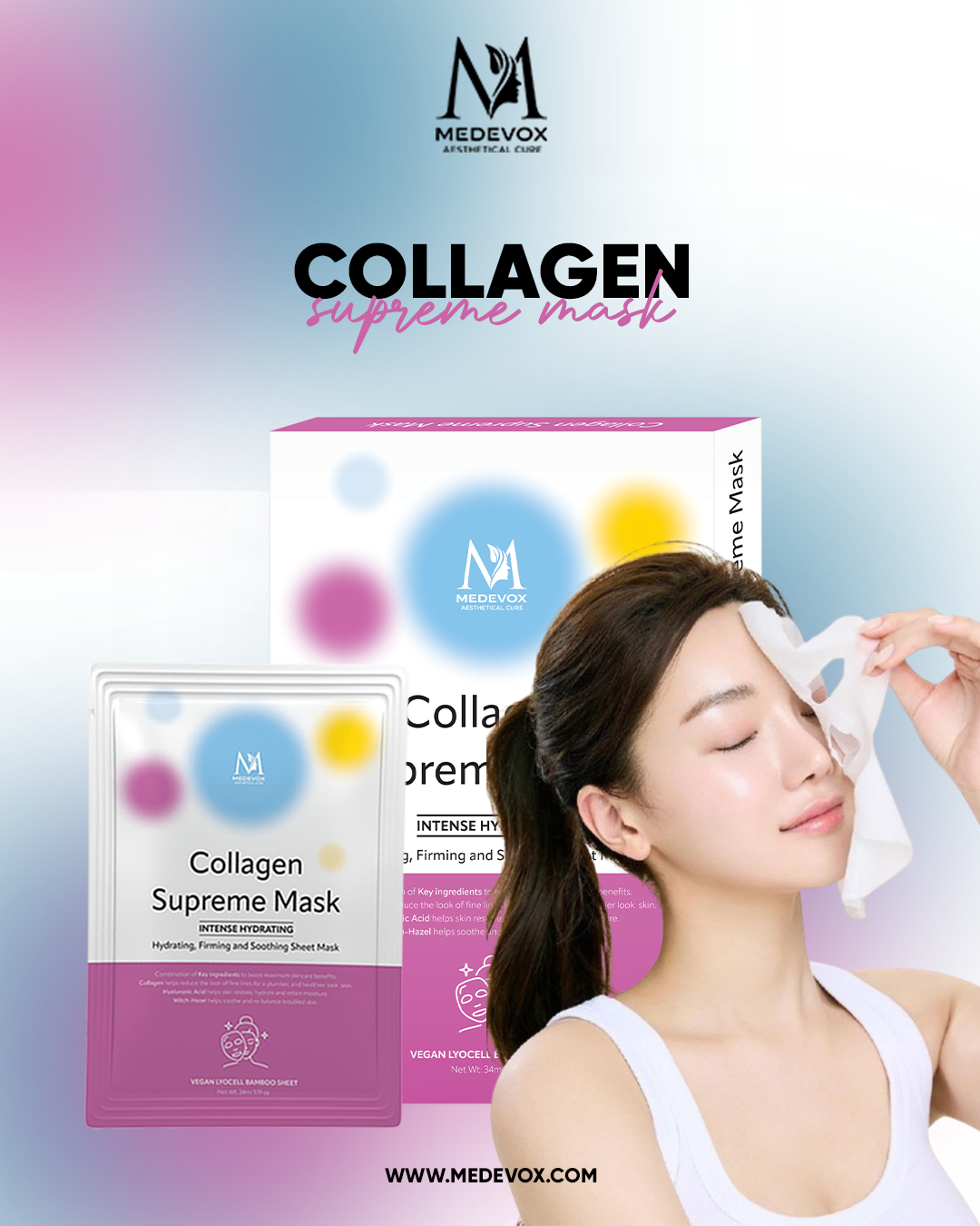 Medevox COLLAGEN SUPREME MASK Pack of 3