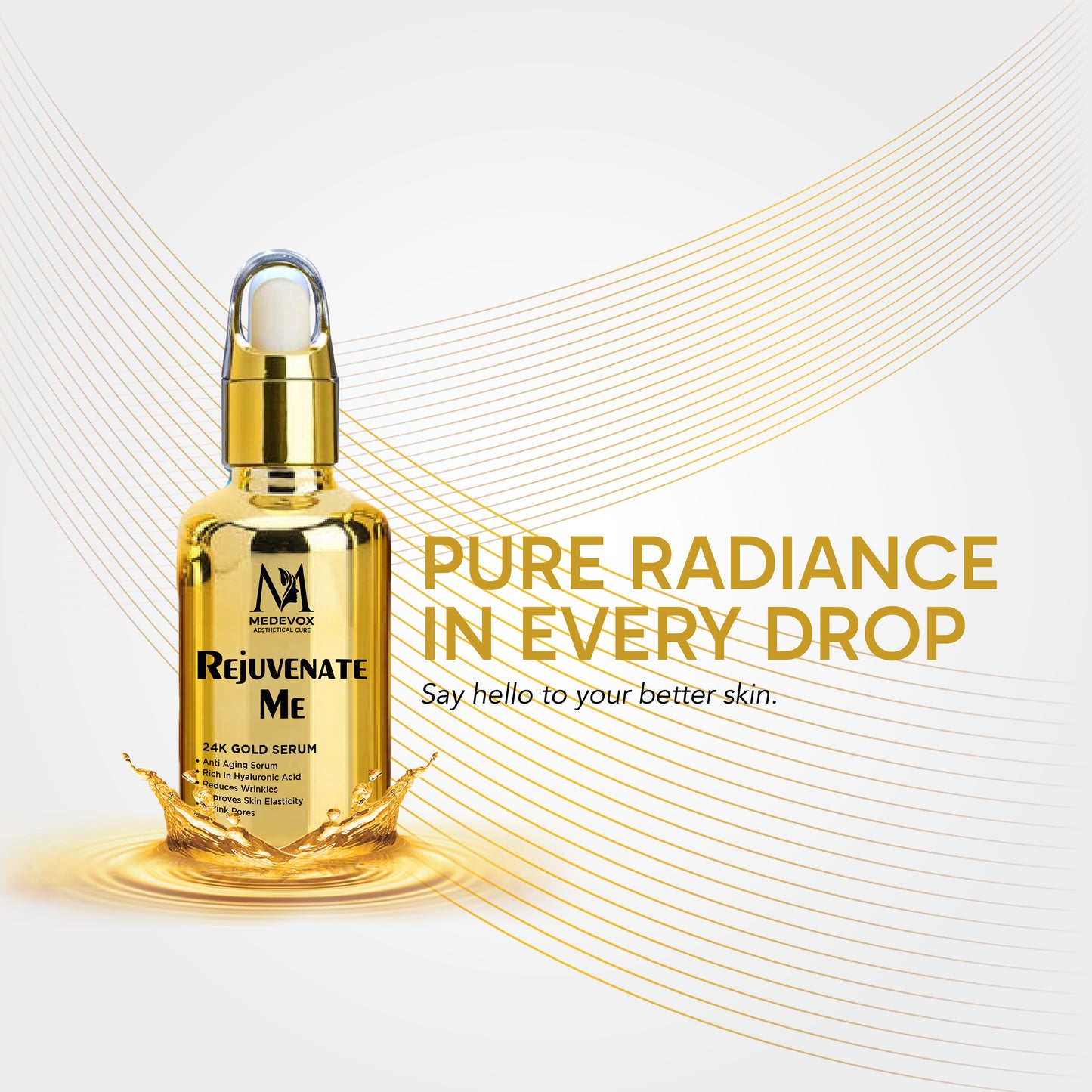 Rejuvenate ME | 24K Gold Serum  Hydrate Dry Skin
