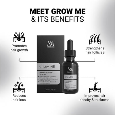 Grow ME | Hair Growth Serum for Hairfall and Thinning Hair to Promote Hair Growth, Thickening Hair Strands and Strengthening Roots