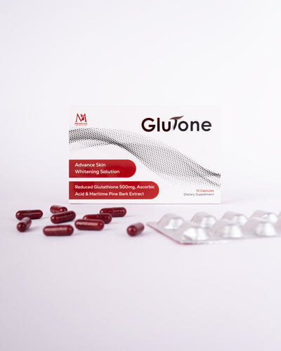 GluTone (10 Capsules) | For Glowing & Healthy Skin, Brightening and Clearing